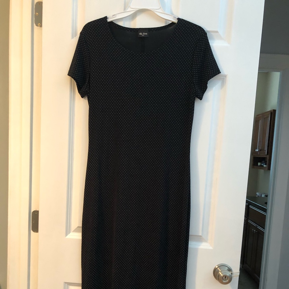 Blue casual polka dot dress